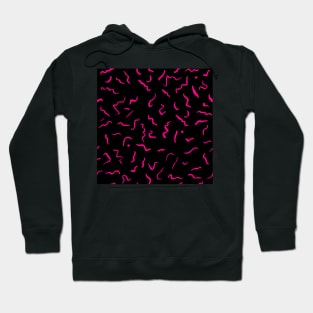 Artistic Squiggle Colorful Print Pattern Pink Hoodie